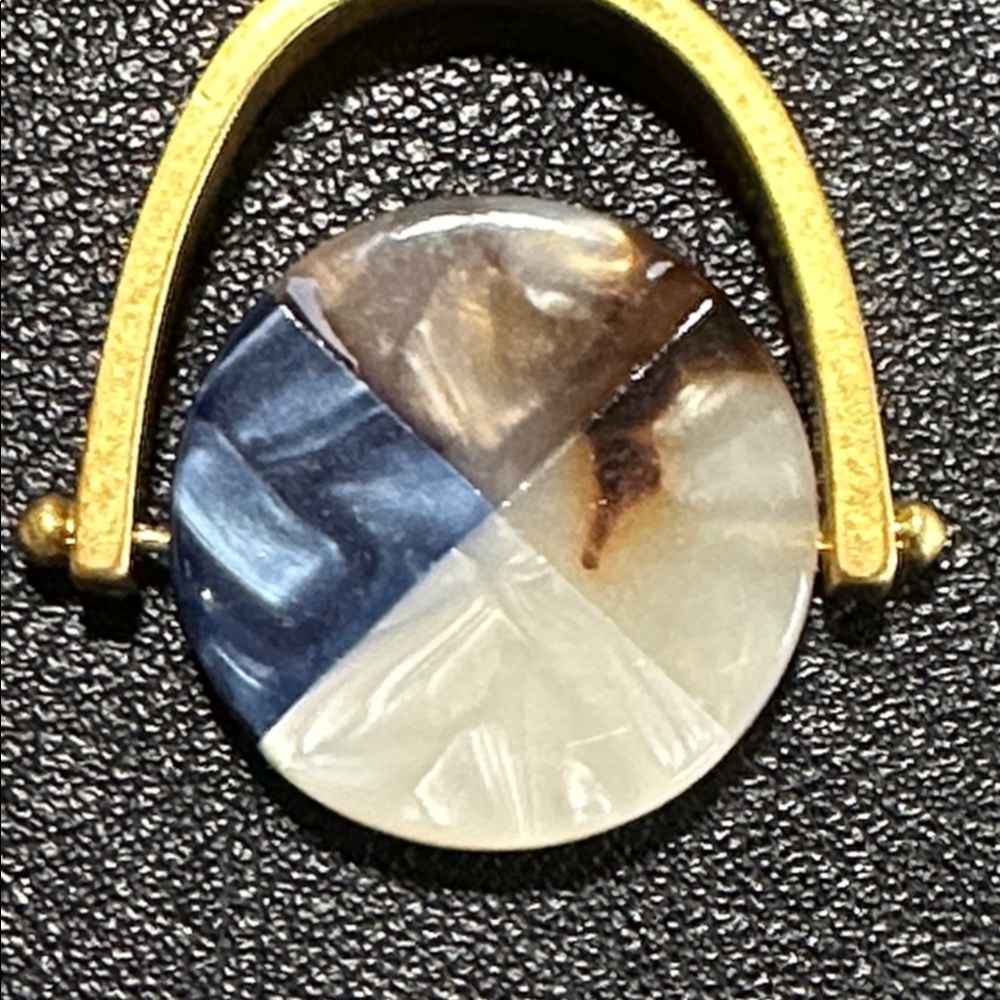 Madewell Color-block Acetate Spinning Disc Pendant Necklace - Picture 4 of 11